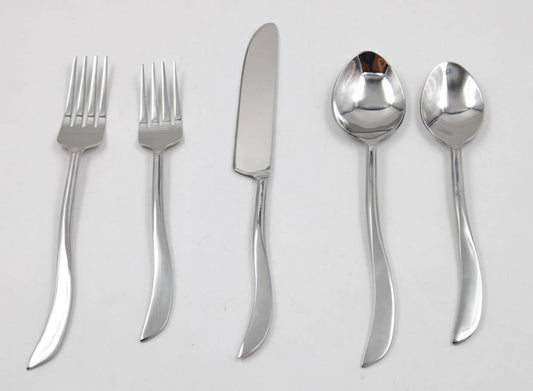 VIVIENCE - 20 Pc Flatware Set with Swiveled Handles