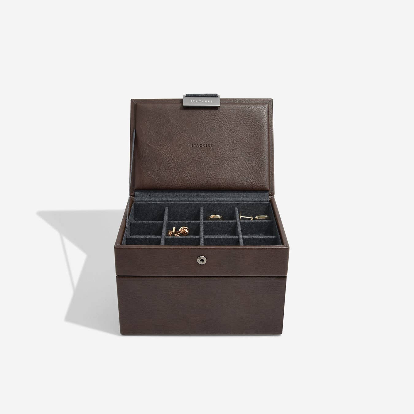 Stackers - Brown Mini Watch & Cufflink Box Set