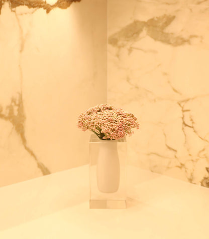 VIVIENCE - Double Wall Crystal Bud Vase Colored Inner