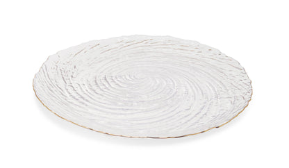 VIVIENCE - Set of 4 Glass Plates With Gold Rim