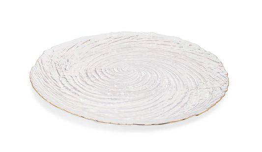 VIVIENCE - Set of 4 Glass Plates With Gold Rim