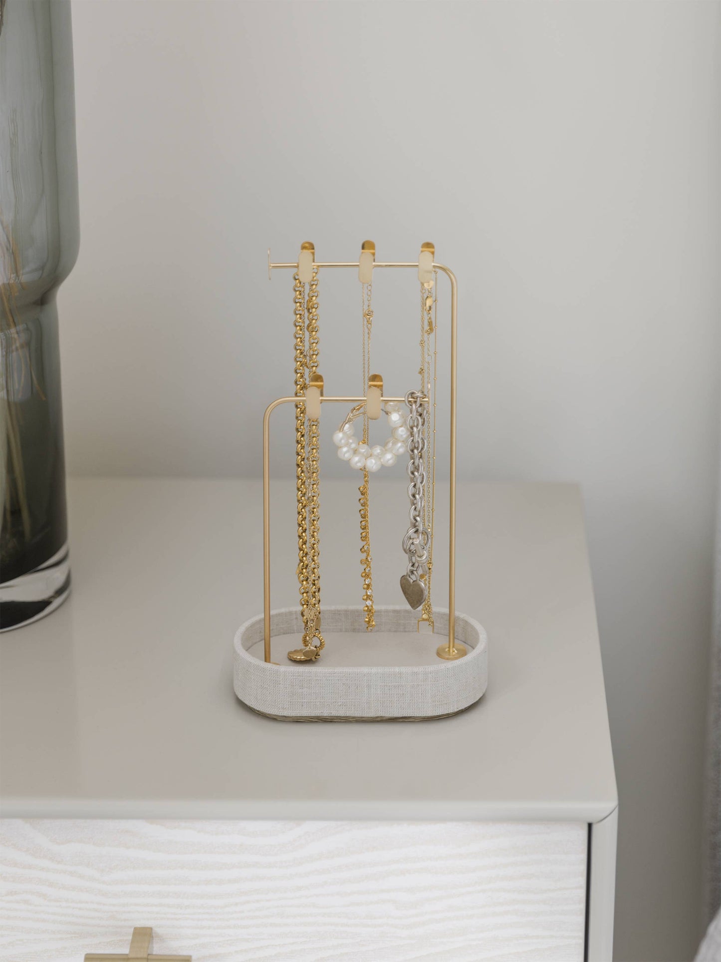 Stackers - Oatmeal & Linen Multi-Hook Jewellery Stand