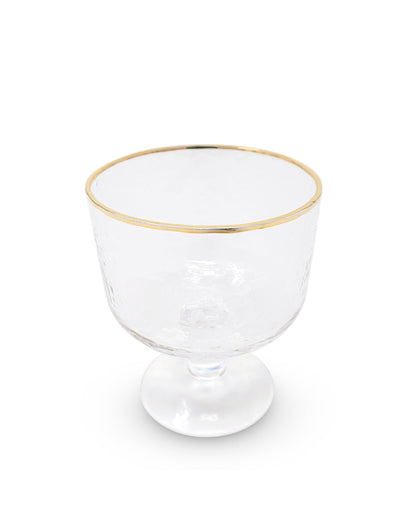 VIVIENCE - Set Of 6 Footed Dessert Bowls With Gold Rim